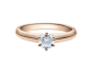 Preview: Rubin Verlobungsring Solitaire Weissgold 0,08 ct.18003