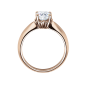 Preview: Rubin Verlobungsring Solitaire Rotgold 0,08 ct. 18009