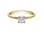 Preview: Rubin Verlobungsring Solitaire Weissgold 0,08 ct.18010