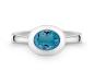 Preview: Quinn Ring 585Weissgold Blautop. b. London blue 6214006582