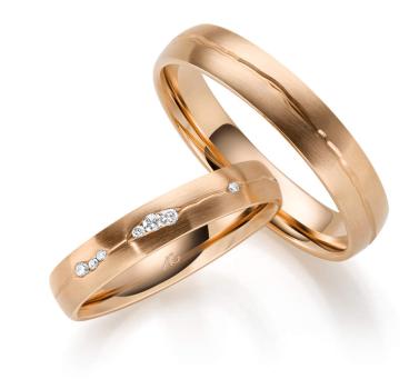 August Gerstner Trauringe Rosegold 4/31132/4.5 + 31132/4.5