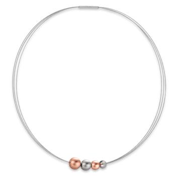 TeNo Edelstahl Collier MORA bicolor Rosé 011.4801RP.40