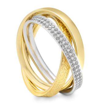 Breuning Verlobungsring 585 Weissgold-Gelbgold 48/06753