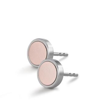 TeNo Ohrstecker Edelstahl, Aluminium rosé eloxiert Ø10 mm 26073/003/000/1D34