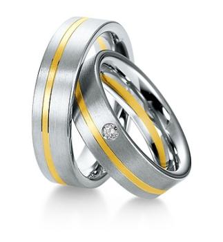 Breuning Trauringe Weiss-Gelbgold 48/033100