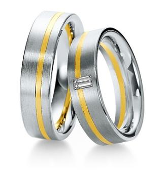 Breuning Trauringe Weiss-Gelbgold 48/033500