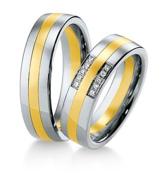 Breuning Trauringe Weiss-Gelbgold 48/036300