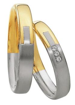 Saint Maurice Trauringe Weiss-Gelbgold 820200