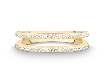 Quinn Damenring 585 Weissgold Brillanten 6214406