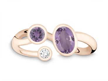 Quinn Ring 585 Rosegold Brillant Amethyst 321255633