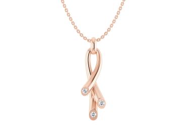 Quinn Halskette 750 Rosegold Diamanten 8275459