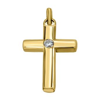 Bedra Anhänger Kreuz Diamant 585 Gelbgold AHB00214.2