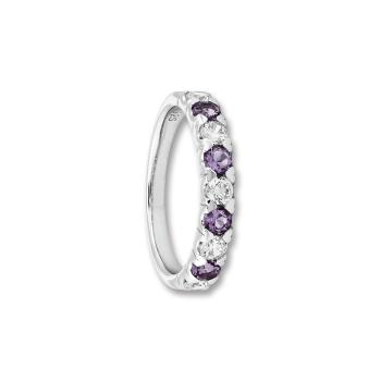 Bedra Ring 925 Silber Amethyst Zirkona RF00004.14-52