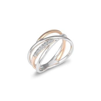 Saint Maurice Ring Brillant Weiss-Rotgold 41059570