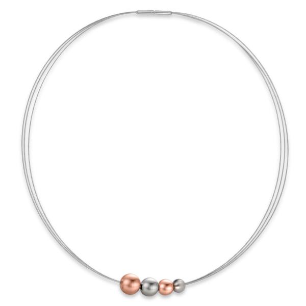 TeNo Edelstahl Collier MORA bicolor Rosé 011.4801RP.40