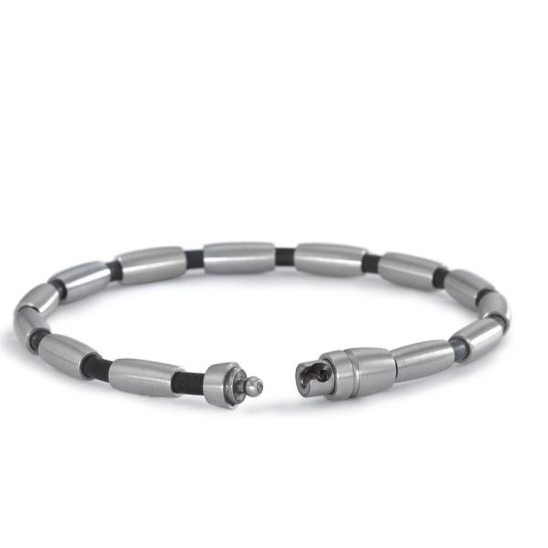 TeNo Edelstahl Kautschuk Armband Olivechain 304739