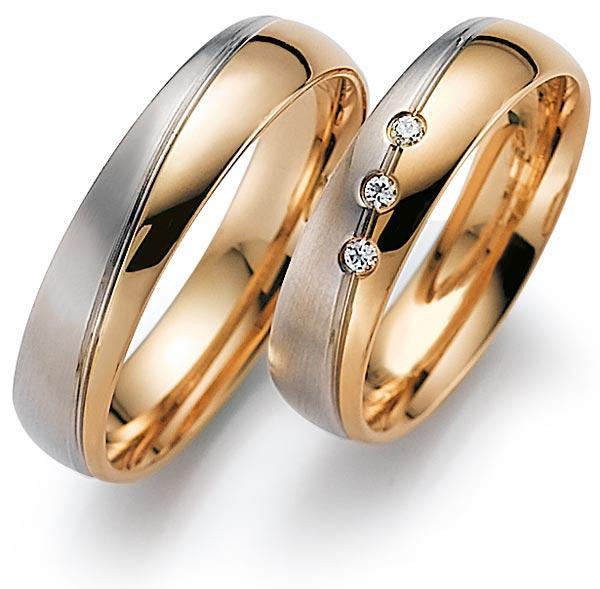 August Gerstner Trauringe Weissgold-Rosegold 4/20136/5