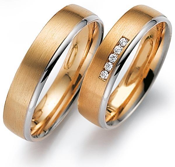 August Gerstner Trauringe Weissgold-Rosegold 4/20135/5