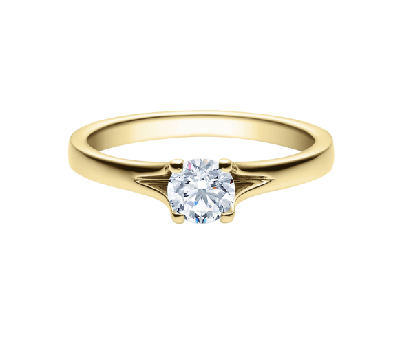 Rubin Verlobungsring Solitaire Weissgold 0,08 ct.18020