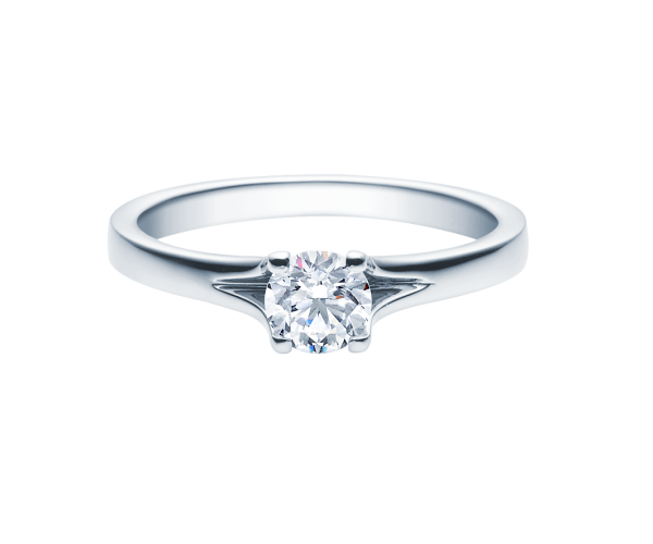 Rubin Verlobungsring Solitaire Weissgold 0,08 ct.18020