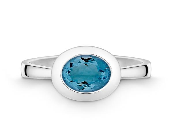 Quinn Ring 585Weissgold Blautop. b. London blue 6214006582