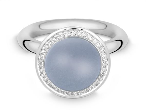 Quinn Ring 585 Weissgold Brillant Chalcedon 6219266151