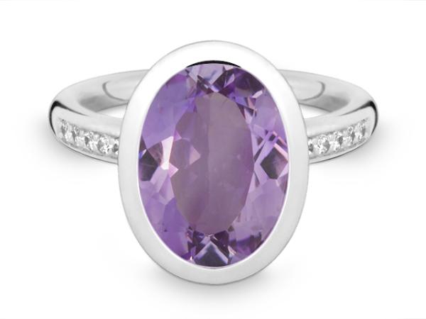 Quinn Ring 585Weissgold Brillant Amethyst 621934633