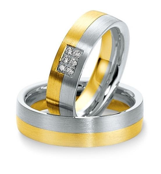 Breuning Trauringe Weiss-Gelbgold 48/035500