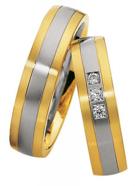 Saint Maurice Trauringe Weiss-Gelbgold 49-82040