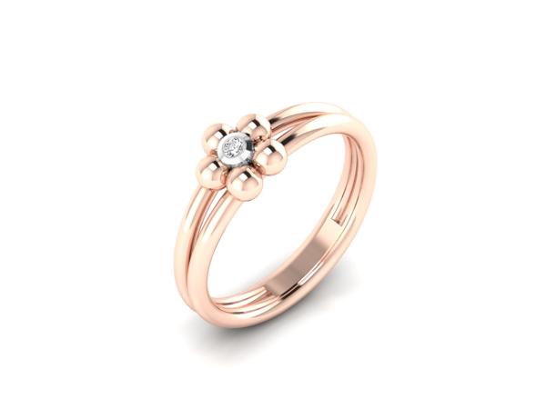 Quinn Damenring Brillant 585 Rosegold 3215436