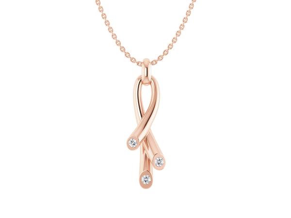 Quinn Halskette 750 Rosegold Diamanten 8275459