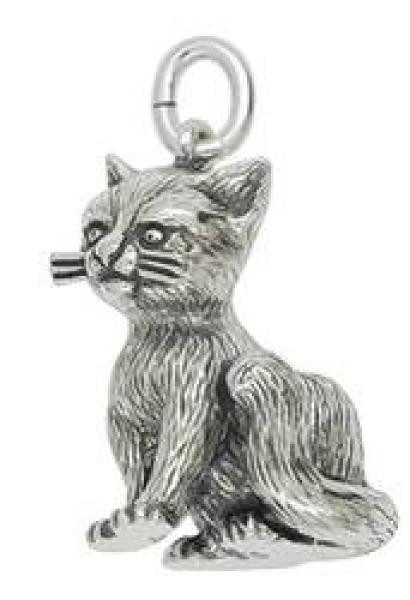 Victory Vogelmann Katze massiv 925 Silber oxydiert 849.00995