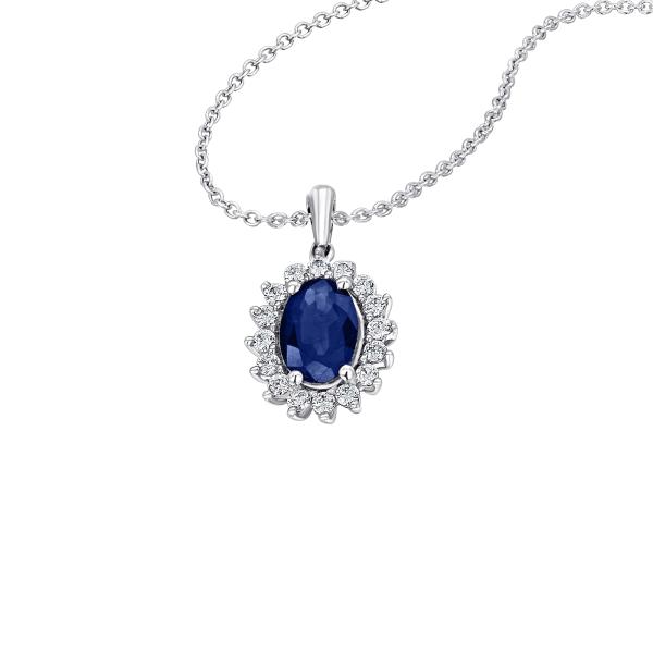 Bedra Anhänger Diamant Safir 585 Weissgold AHFB90071.5