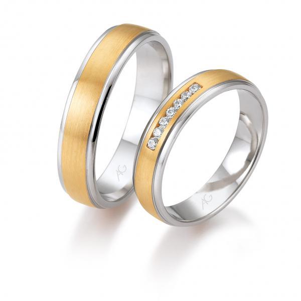 August Gerstner Trauringe Weissgold-Rosegold 4/28650/4.5