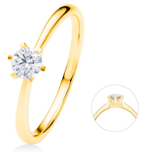 BEDRA SOLITAIRE DIAMANT RING GELBGOLD RB00147.2