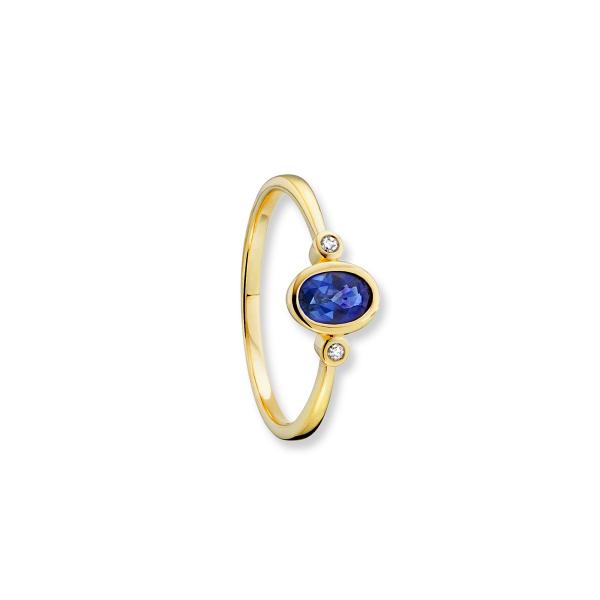 Ring Brillant Safir 585 Gelbgold