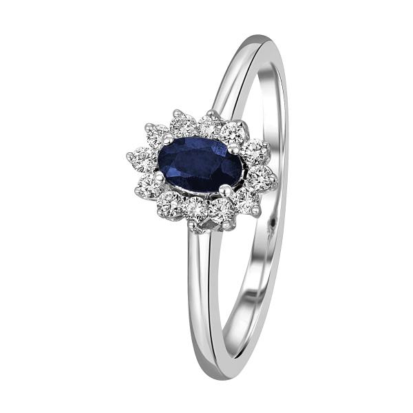 Bedra Ring Diamant Safir 585  RFB90068.5-48