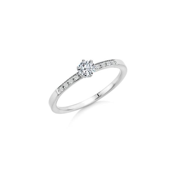 COLLECTION RUESCH SOLITAIRE RING WEISSGOLD 60/46250